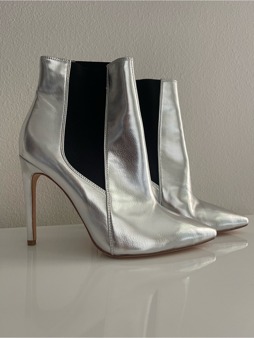 RAYE Niagara Metallic Silver Bootie